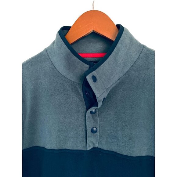 J.CREW Authentic Fleece Pullover Sweatshirt Color-Block Front Size Med - Picture 3 of 7